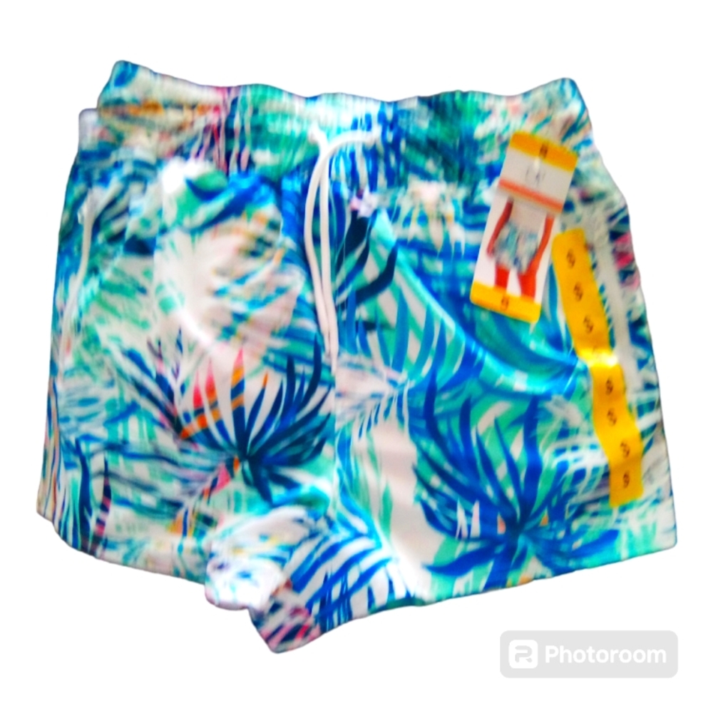 Women's Ocean Pacific Small Board Shorts in Tropical Blue Palm